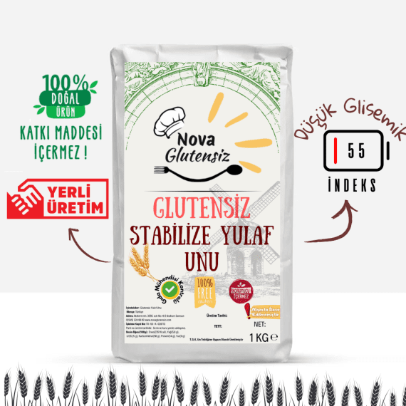 glutensiz stabilize yulaf unu