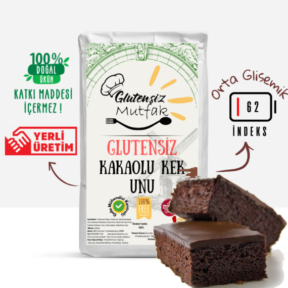 Glutensiz kakaolu kek unu