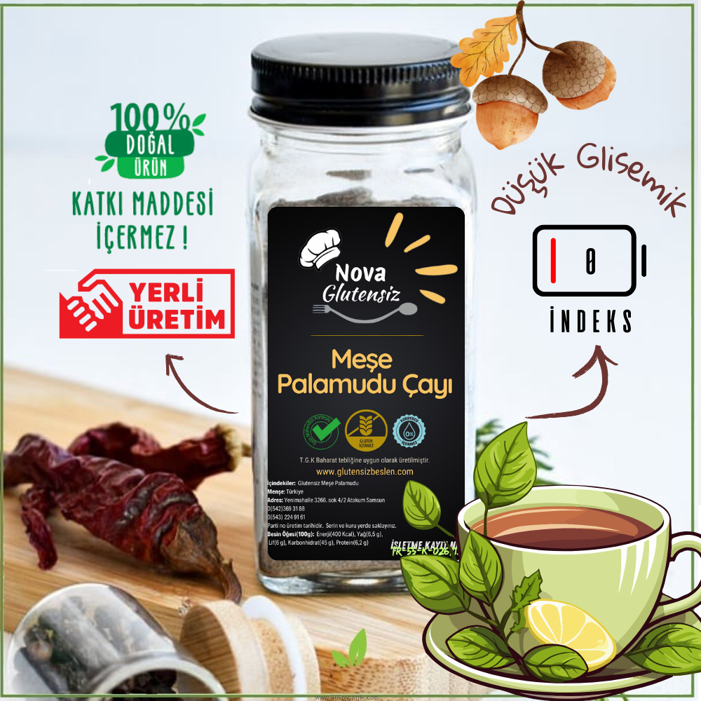 Glutensiz meşe palamudu çayı