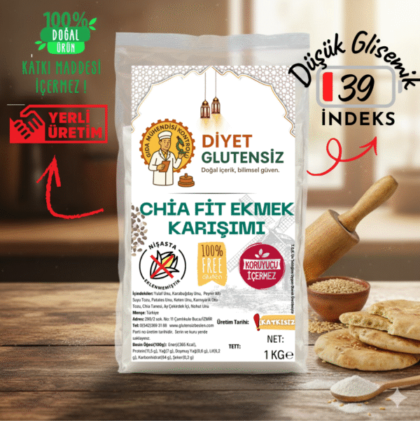 Chialı Fit Glutensiz Ekmek Karışımı 1 Kg Chialı Fit Glutensiz Ekmek Karışımı 1 Kg