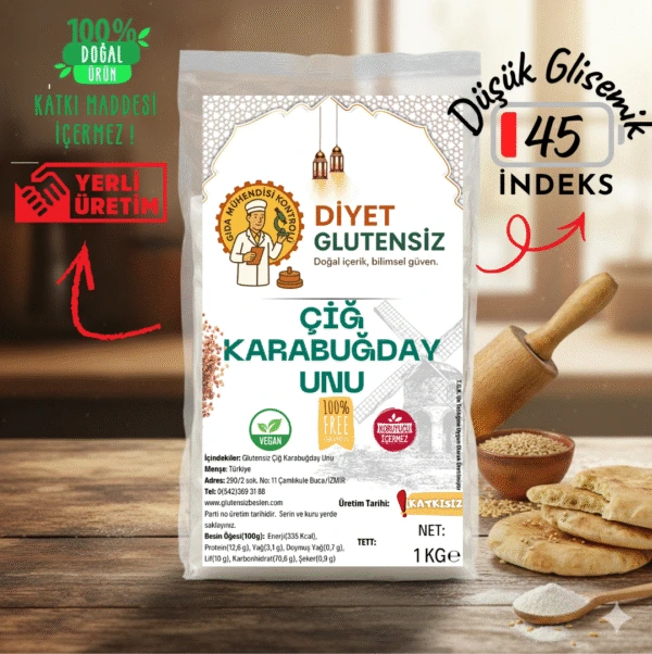 Glutensiz çiğ karabuğday unu