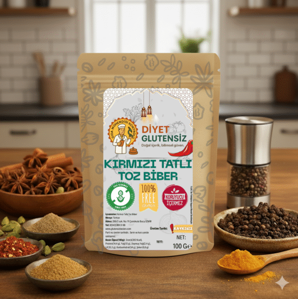 Glutensiz Kırmızı Tatlı Toz Biber (1) Glutensiz Kırmızı Tatlı Toz Biber (1)