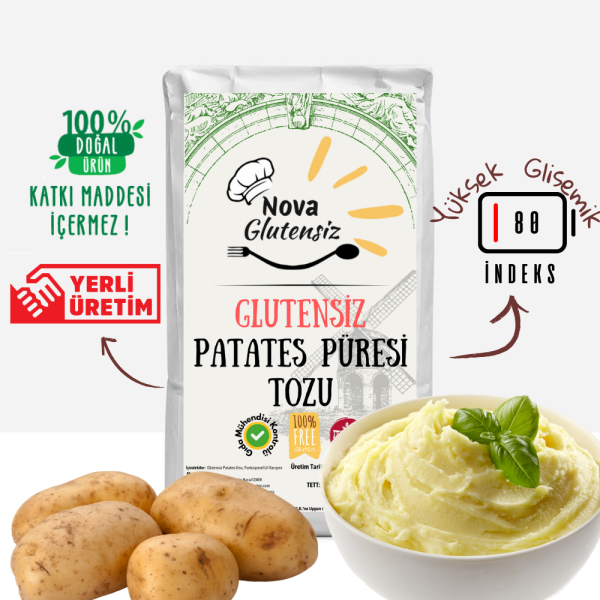 Glutensiz Patates Püresi Tozu