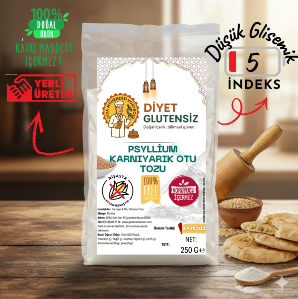 Psyllium Karnıyarık otu tohumu tozu