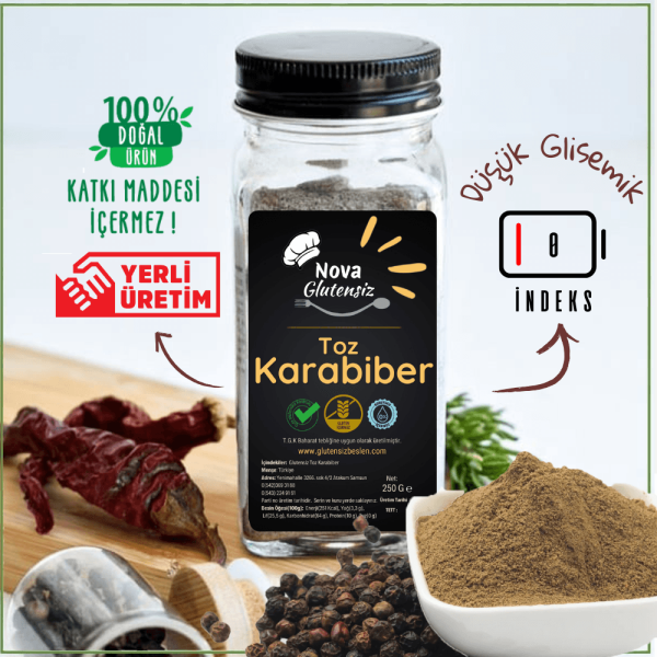 Glutensiz Toz Karabiber 150 G