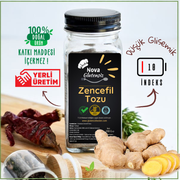 Glutensiz Zencefil Tozu 200 G