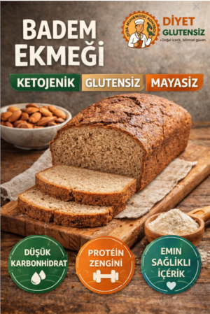 Glutensiz Mayasız Ketojenik Badem Ekmeği