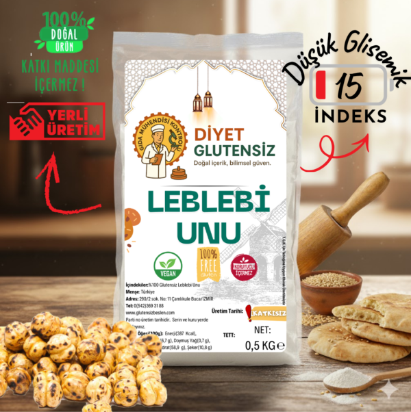 Glutensiz leblebi unu ile kurabiye Glutensiz leblebi unu 1 kg