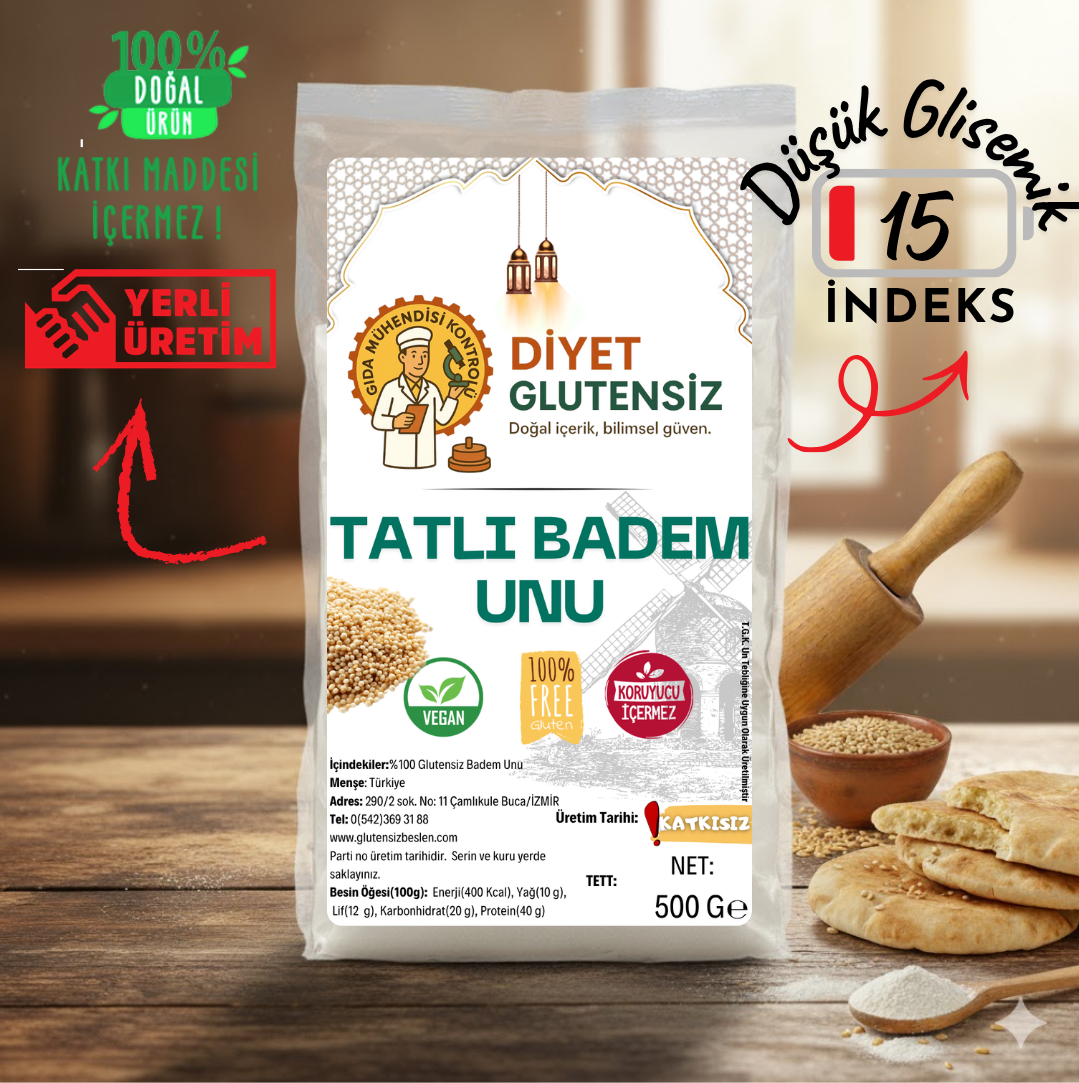 Glutensiz Tatlı Badem Unu 250 G